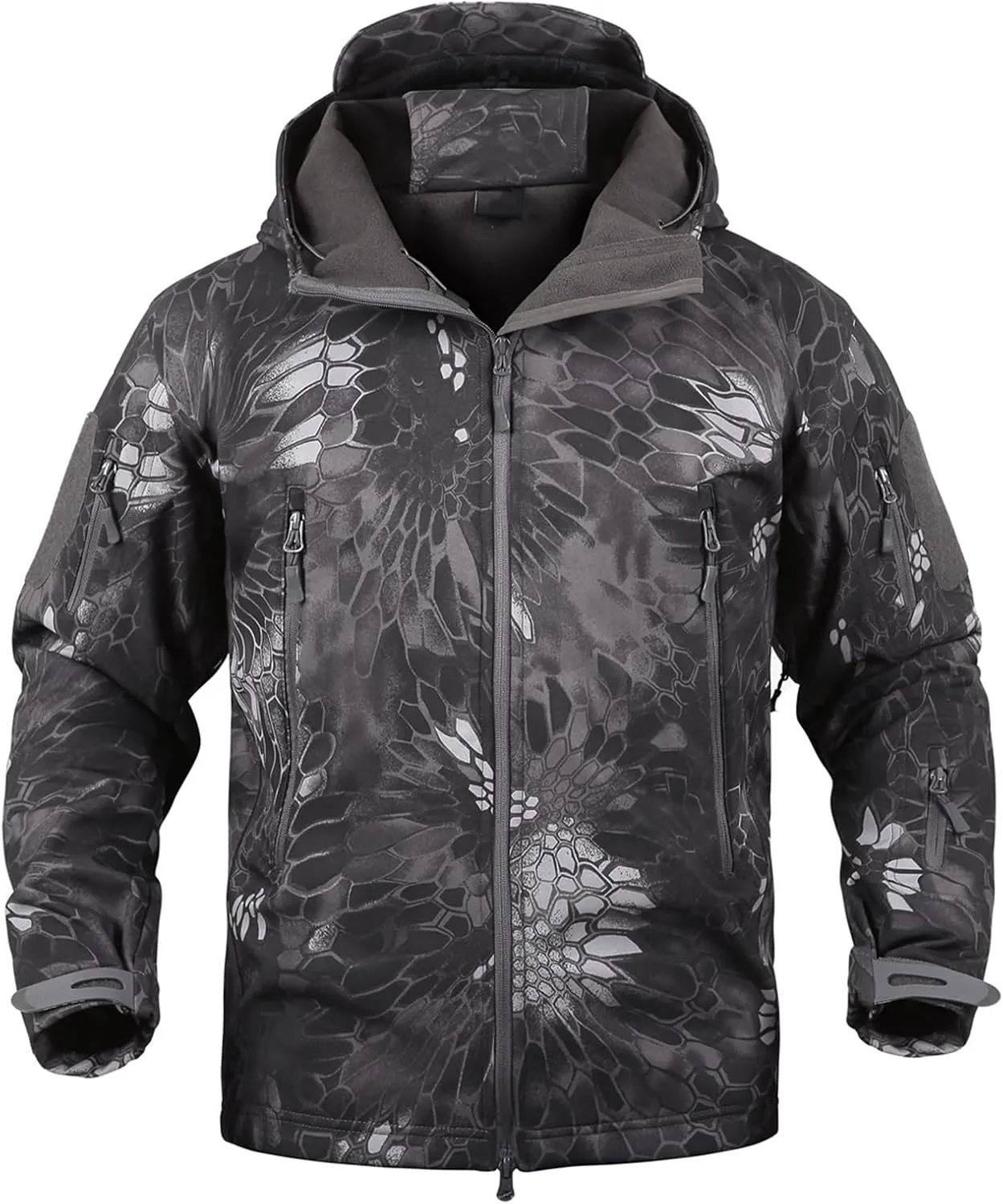 Blyo Waterproof Thermal Jacket, Men's Mountain Winter Coat Warm Fleece Ski Snow Jacket Waterproof Raincoat with Hood