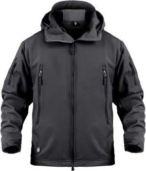 Blyo Waterproof Thermal Jacket Men's Tactical Jacket, Waterproof Thermal Jacket, Military Tactical Rain Jackets (Black,L)