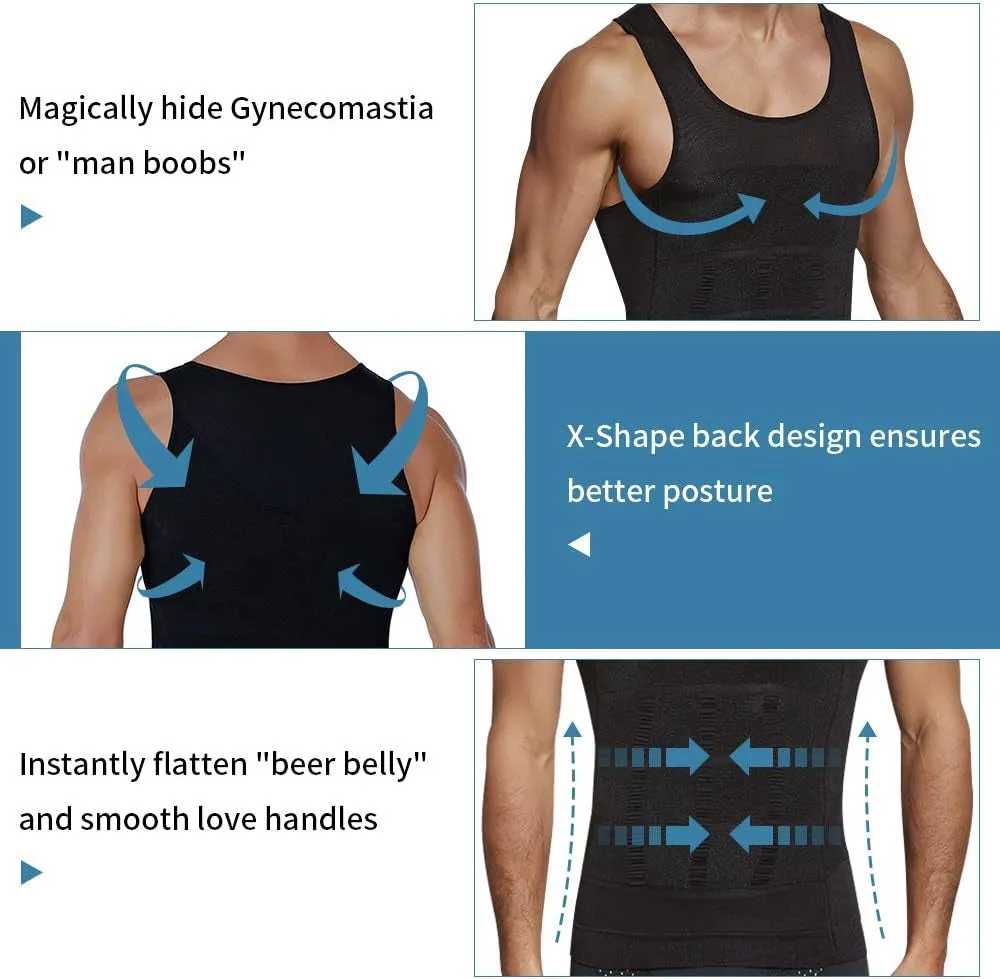 Body Slimming Compression Shirts for Men