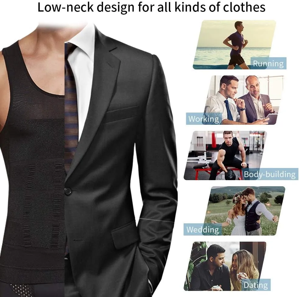 Body Slimming Compression Shirts for Men