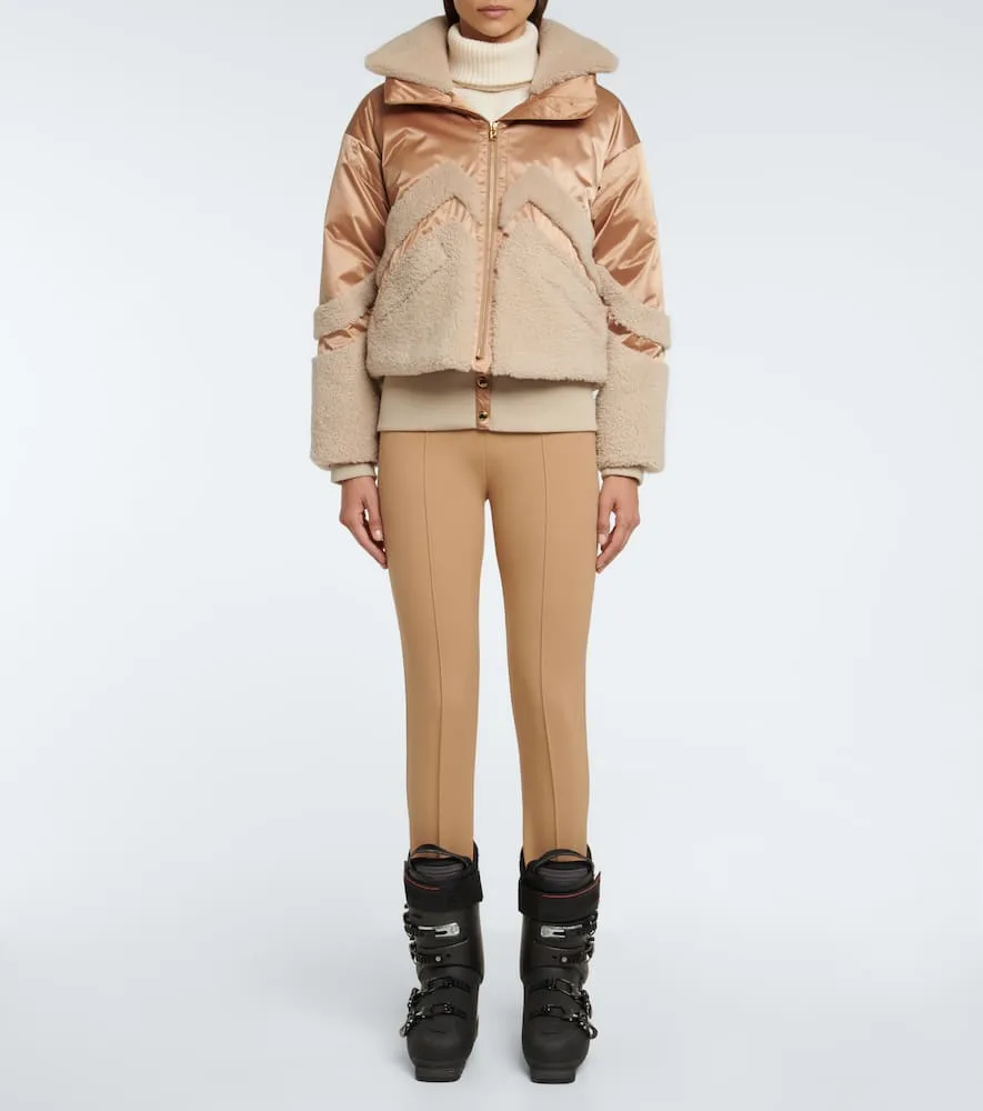 Bogner Milia shearling-paneled down ski jacket
