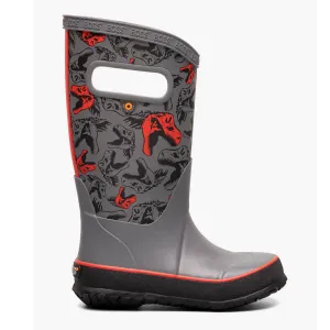 BOGS Rain Boots Dino Multi Grey