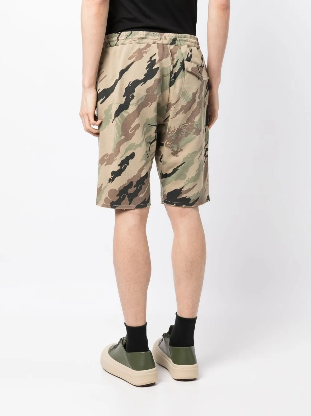 Bonsai Forest-Print Cotton Shorts