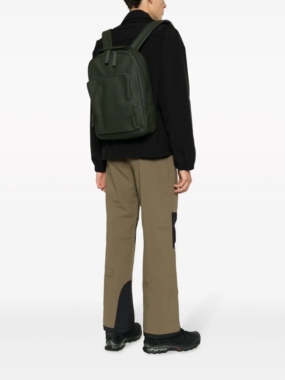 Book Daypack faux-leather backpack