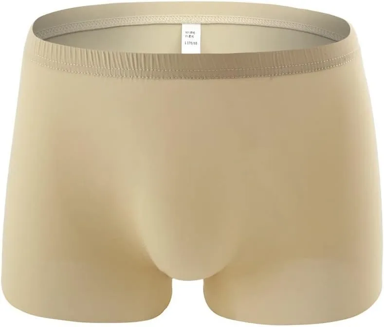 Boxers for Men No Show Ultra-Thin Trunks Breathable Comfortable Boxer Briefs Stretchy Performance Elastic Waistband Underwear