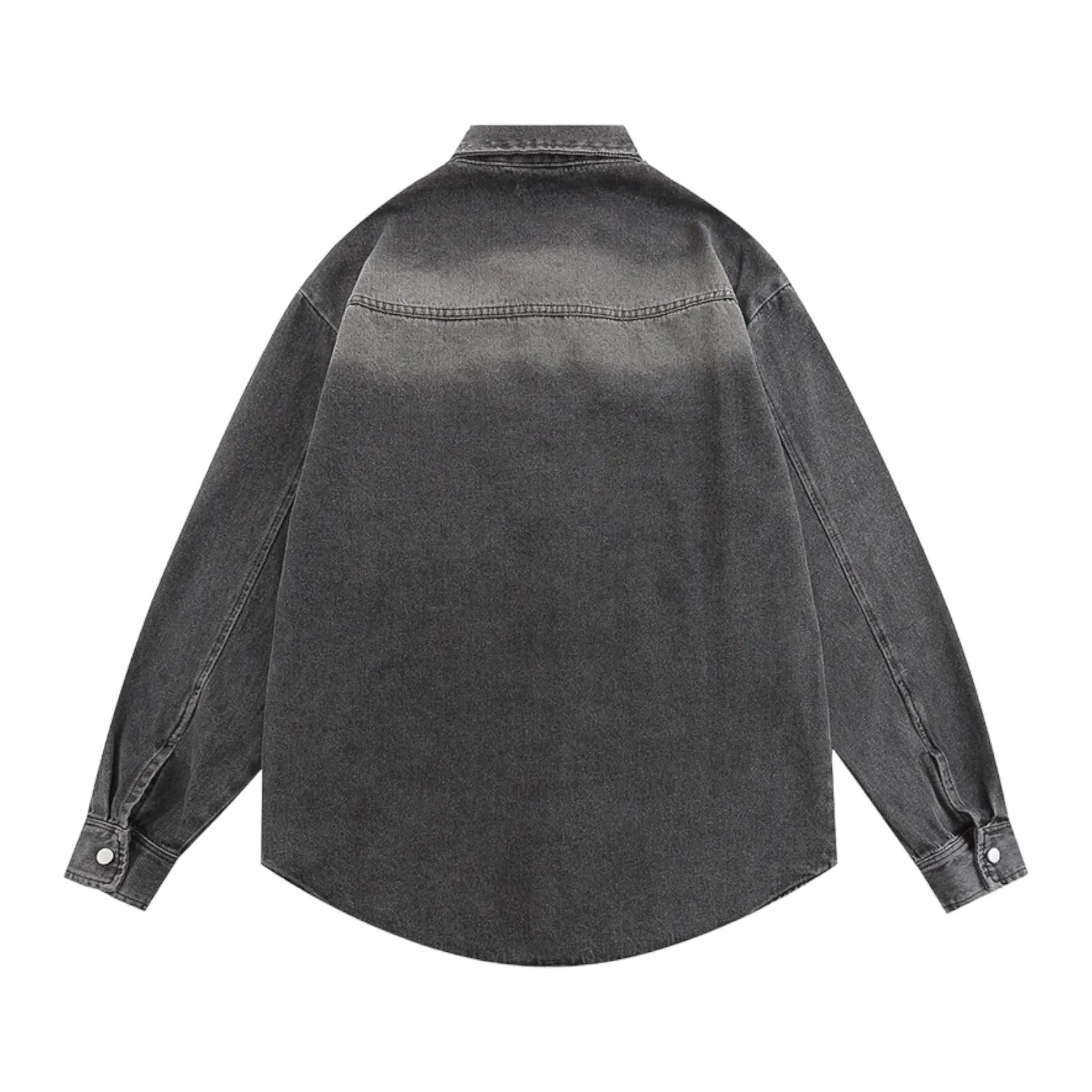 Boxy fit heavy denim shirt with stars