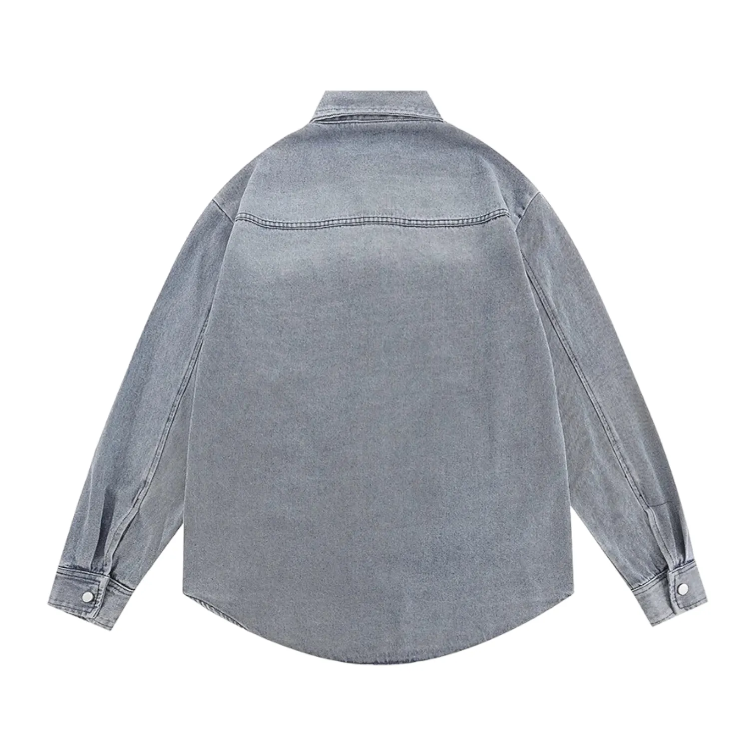 Boxy fit heavy denim shirt with stars