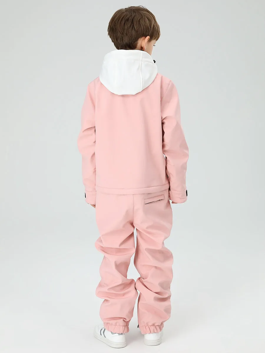 Boys Candy Color Snow Suit Foot Strap Design