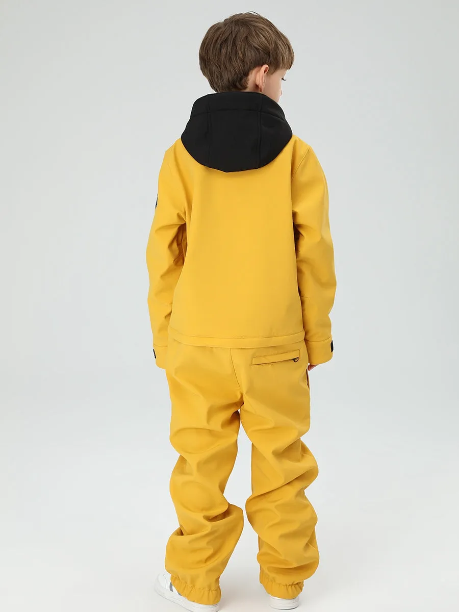 Boys Candy Color Snow Suit Foot Strap Design