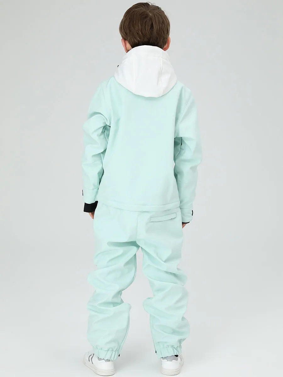 Boys Candy Color Snow Suit Foot Strap Design
