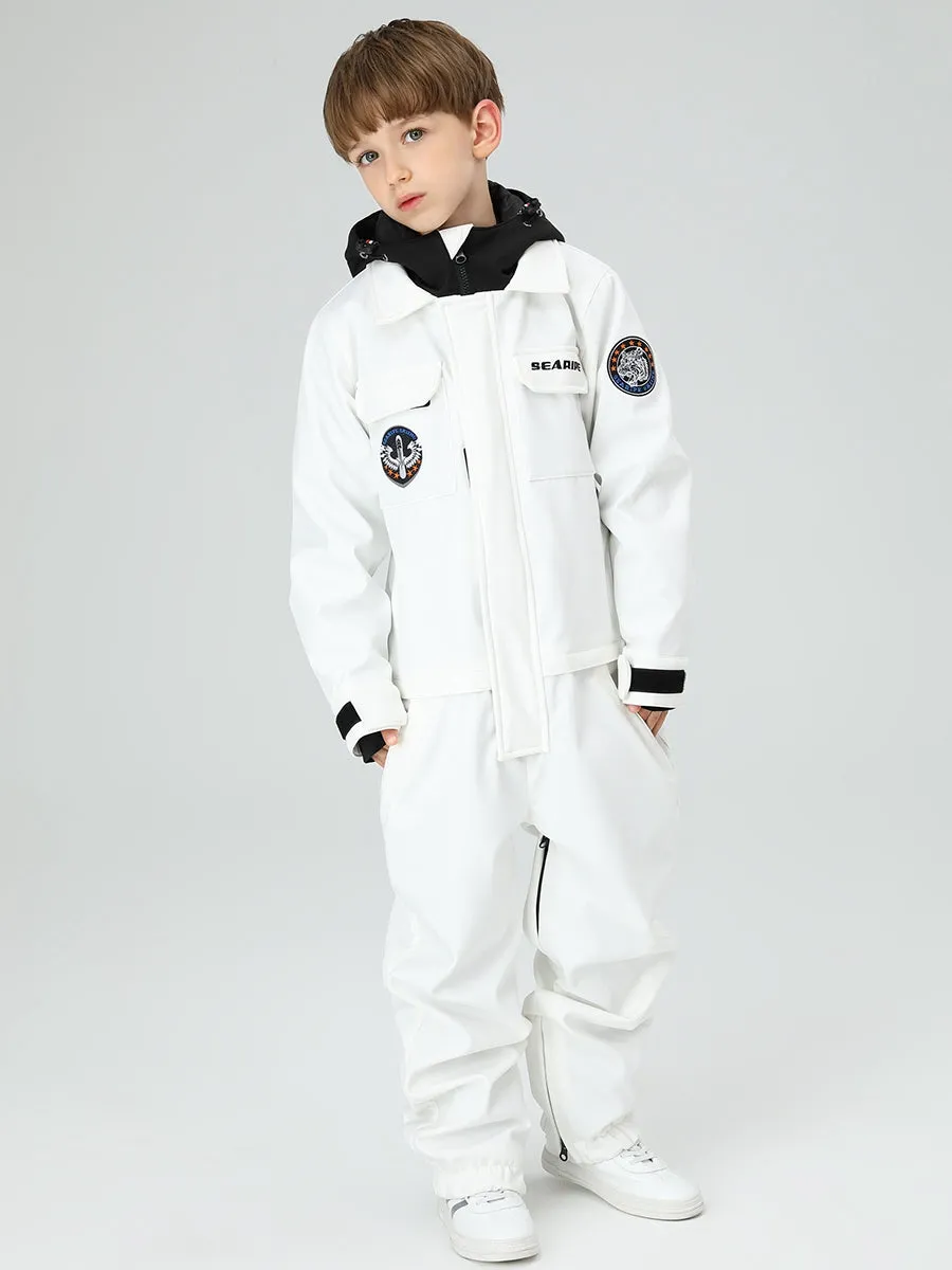 Boys Candy Color Snow Suit Foot Strap Design