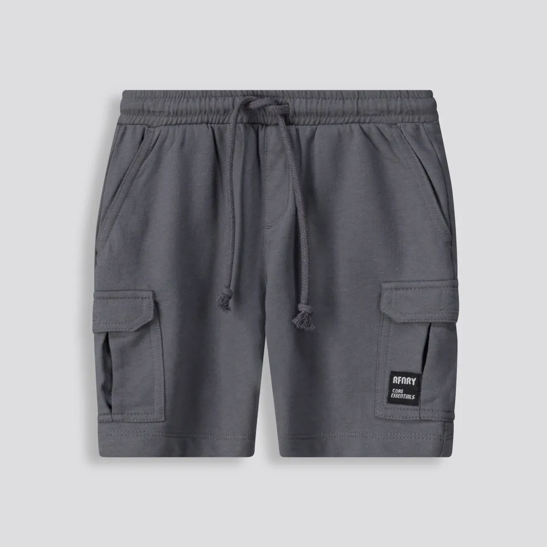 Boys Trackie Shorts _ 153369 _ Charcoal