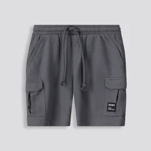 Boys Trackie Shorts _ 153369 _ Charcoal