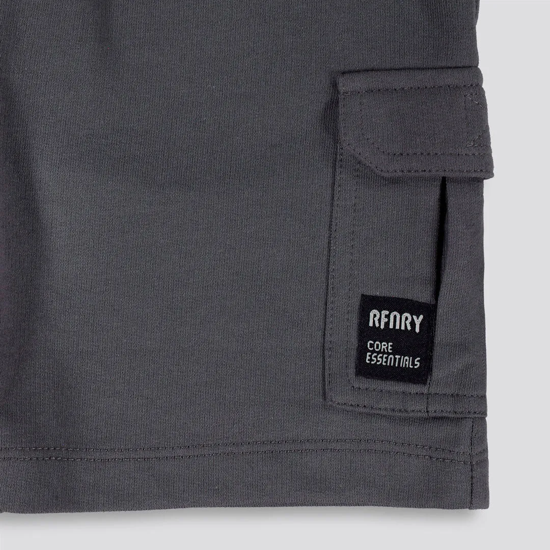 Boys Trackie Shorts _ 153369 _ Charcoal