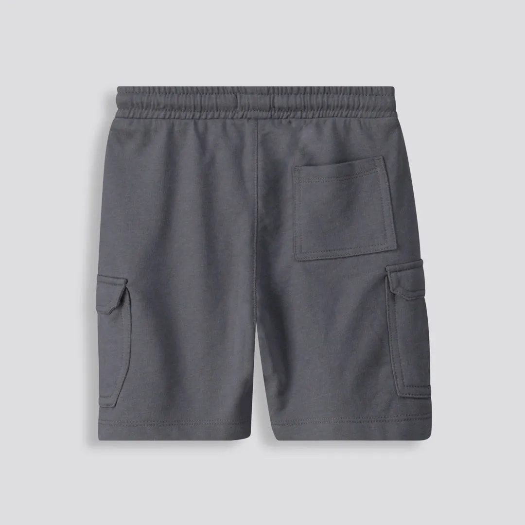 Boys Trackie Shorts _ 153369 _ Charcoal