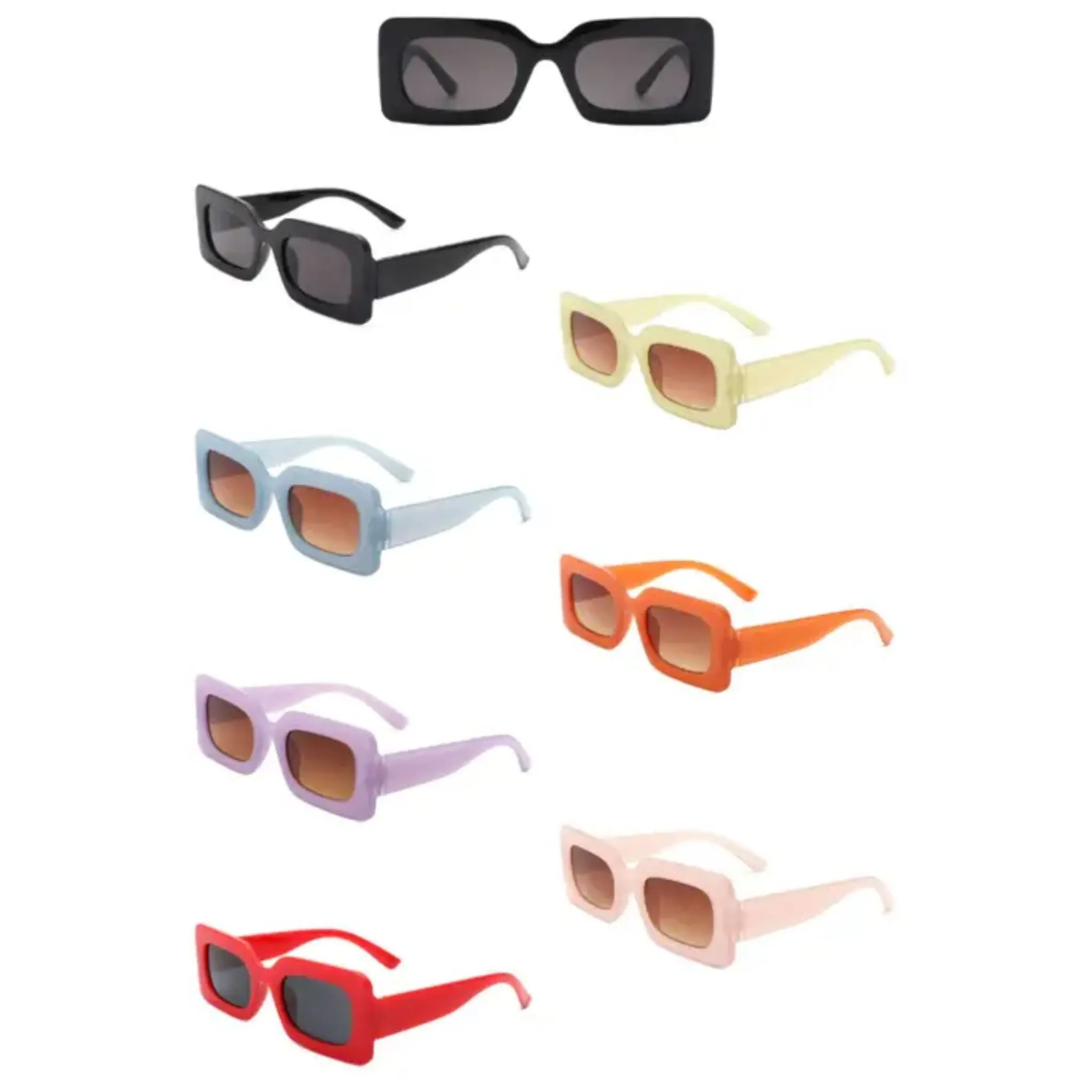 Bright Rectangular Sunglasses
