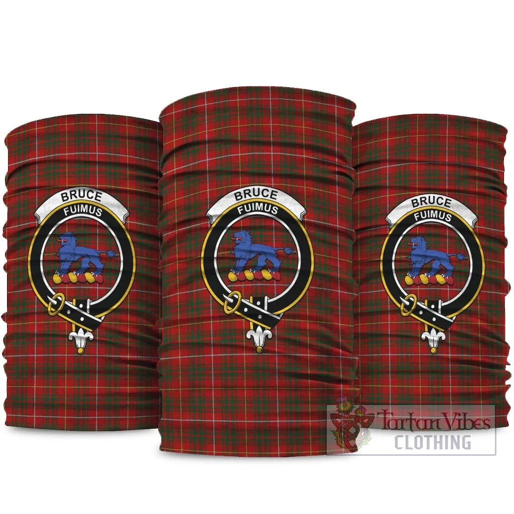 Bruce Tartan Neck Gaiters, Tartan Bandanas, Tartan Head Band with Family Crest