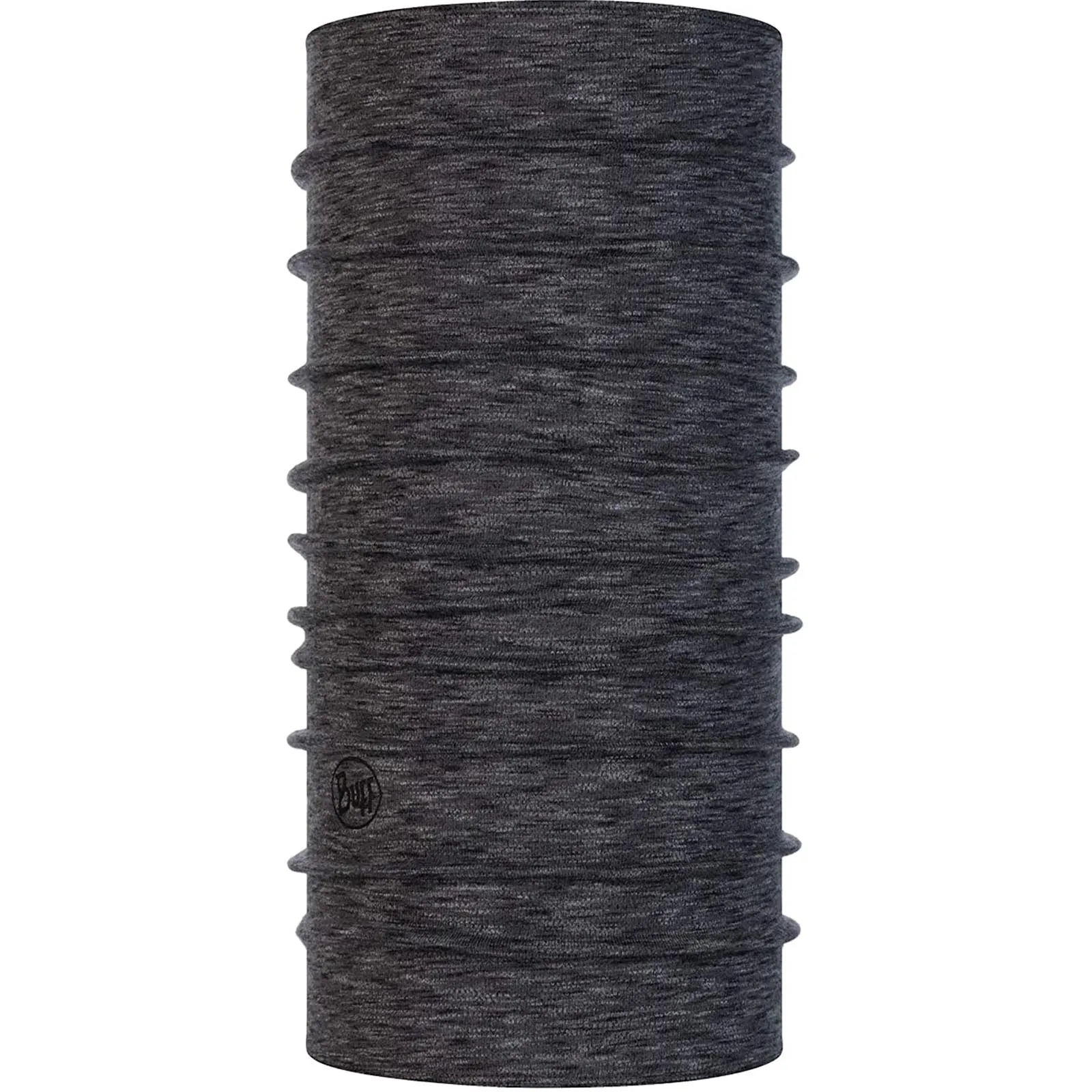 Buff Midweight Merino Wool Stripes Tubular Neck Gaiter - Grey