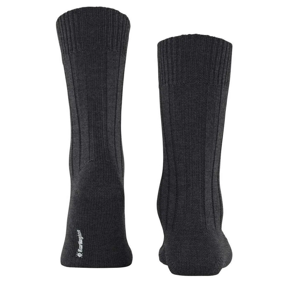 Burlington Dover Socks - Asphalt Mel Grey