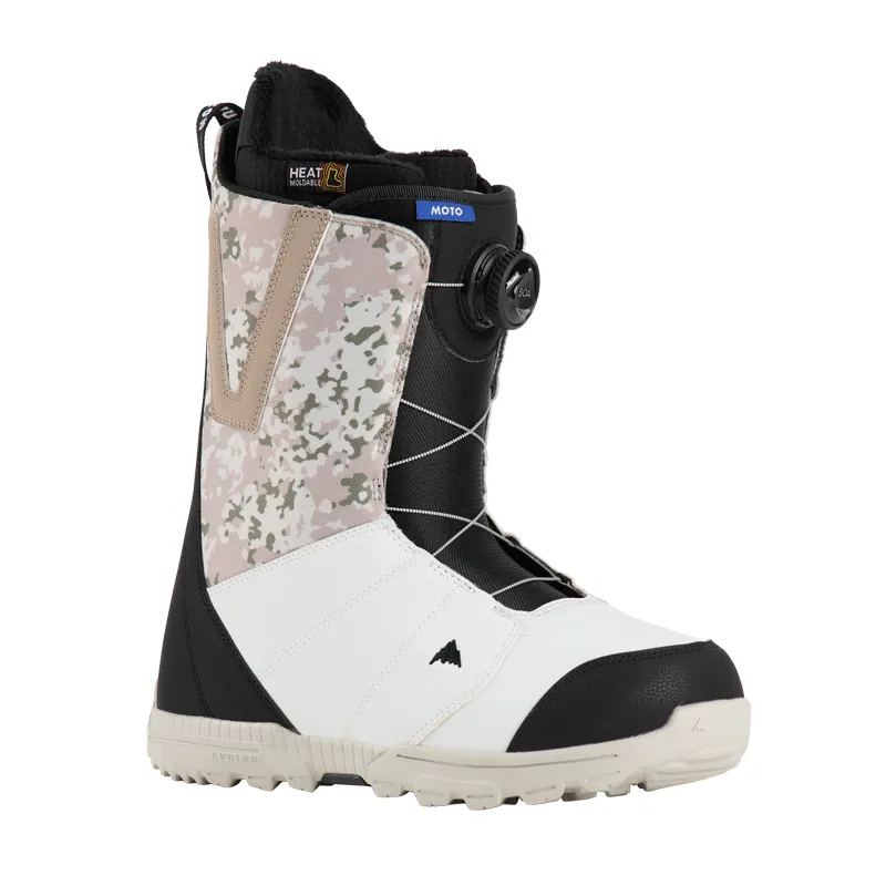 Burton - Moto Boa Boots - Black/White/Snowfall Camo NEW FOR 2025 SALE