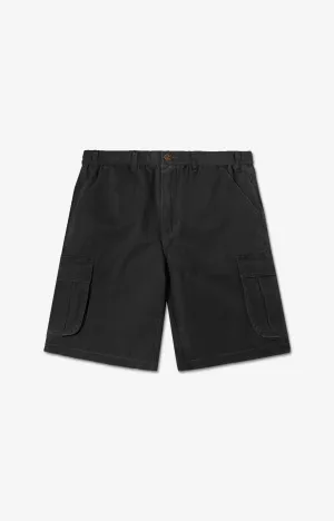 Butter Goods Field Cargo Shorts, Black