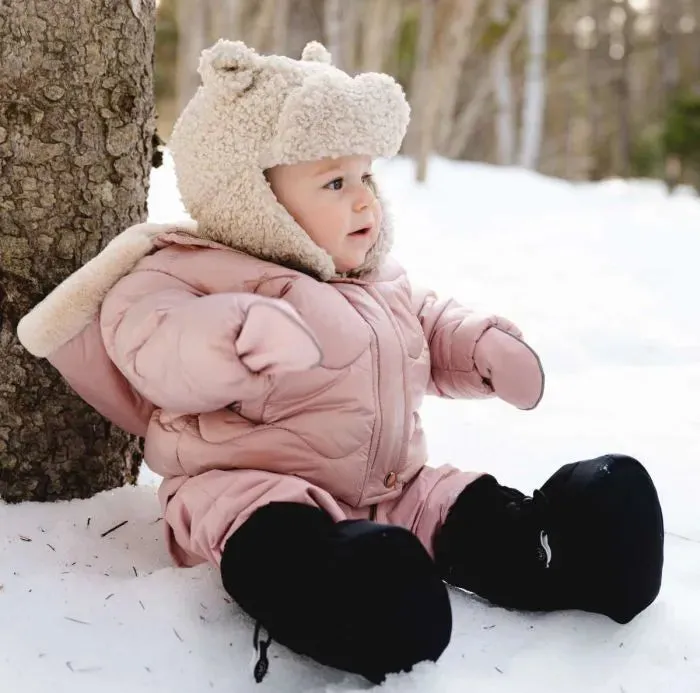 Calikids Waterproof Baby Mittens in Blush: Size 6/12M to 12/24M