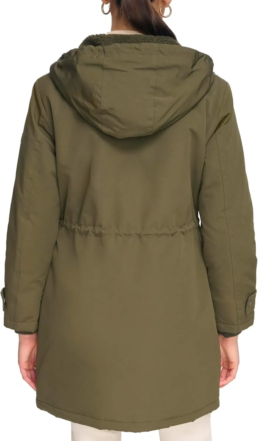 Calvin Klein Women's Long Water-Resistant Rain Jacket