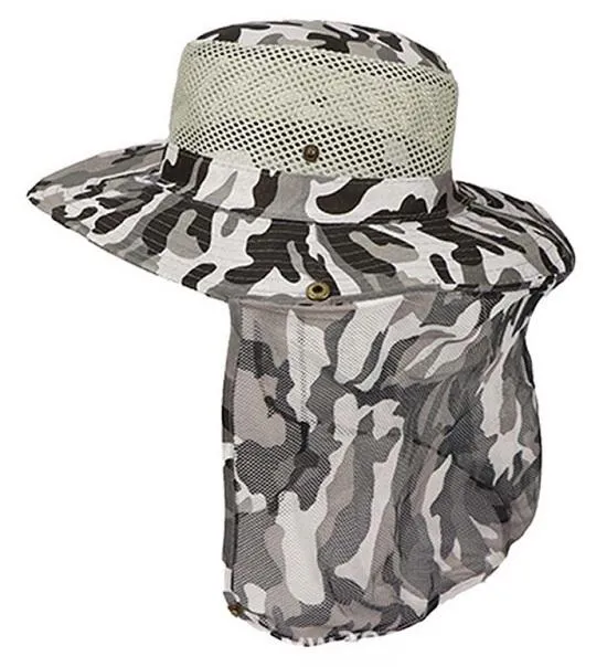 Camo Sun Hat - Face & Neck Coverage ~ UPF 50 Sun Protection!