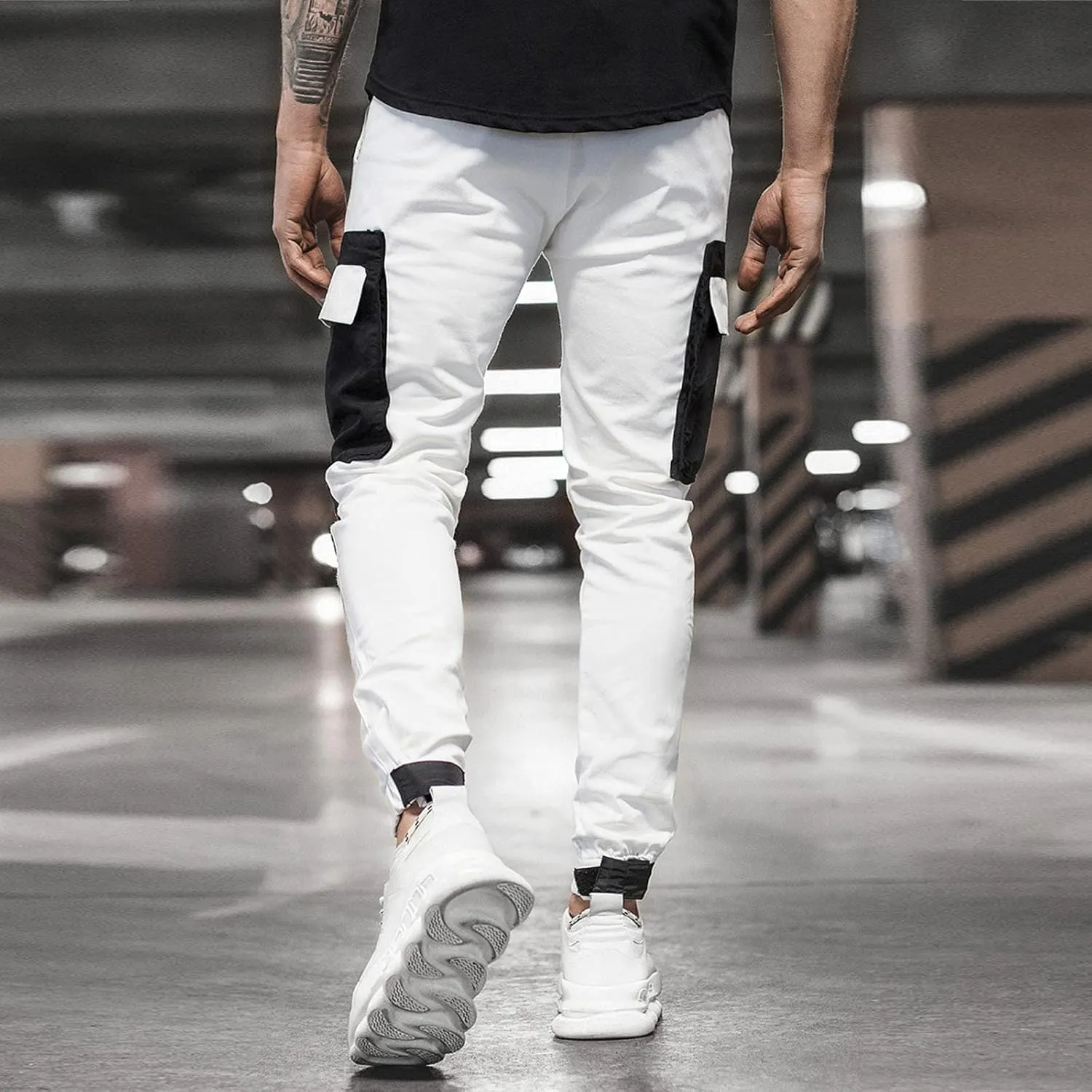 Cargo Pants for Men Big and Tall, Camouflage Pants Men's Sports Casual Jogging Trousers Lightweight Hiking Work Pants