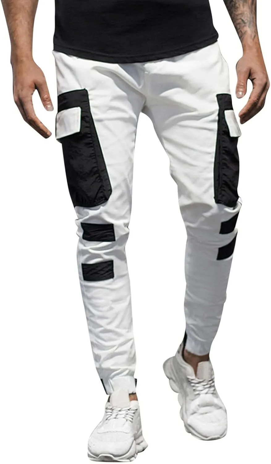 Cargo Pants for Men Big and Tall, Camouflage Pants Men's Sports Casual Jogging Trousers Lightweight Hiking Work Pants