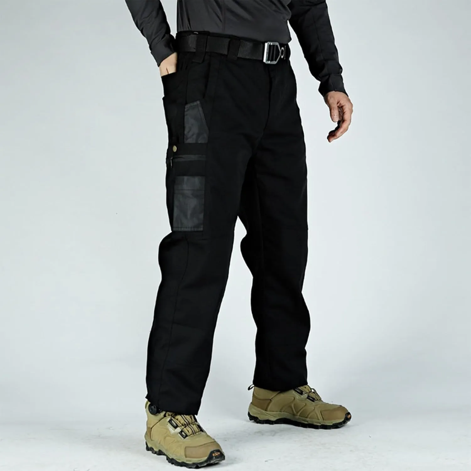 Cargo Pants for Men Warm Fleece Lined Pants Military Tactical Camo Pants Waterproof Stretch Hiking Outdoor Pants