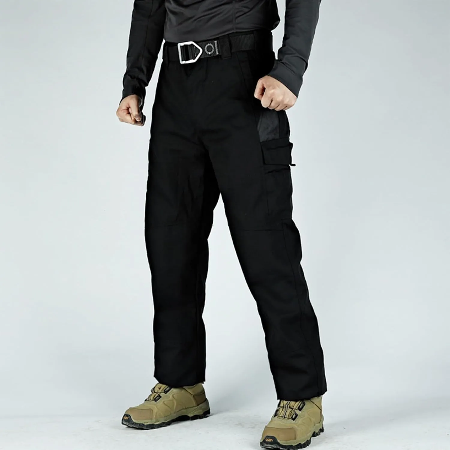 Cargo Pants for Men Warm Fleece Lined Pants Military Tactical Camo Pants Waterproof Stretch Hiking Outdoor Pants