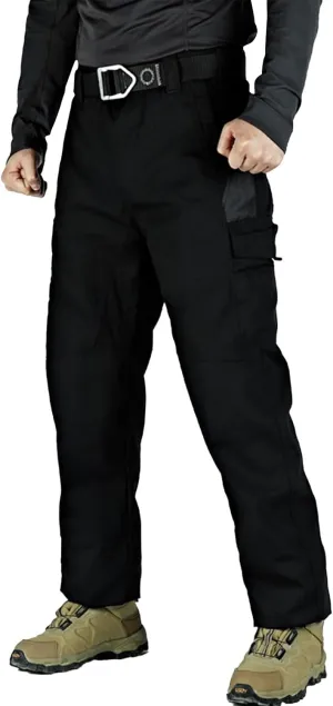 Cargo Pants for Men Warm Fleece Lined Pants Military Tactical Camo Pants Waterproof Stretch Hiking Outdoor Pants