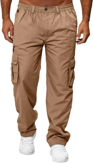 Cargo Trousers for Men Jogger Pants Sweatpants for Men with Pockets Mens Heavyweight Sweatpants Fleece Lined Cargo