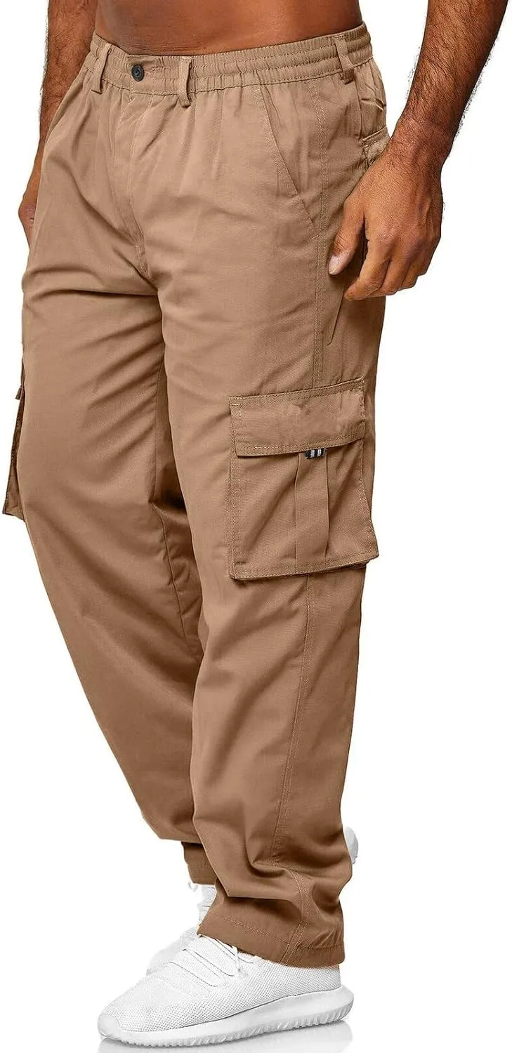 Cargo Trousers for Men Jogger Pants Sweatpants for Men with Pockets Mens Heavyweight Sweatpants Fleece Lined Cargo