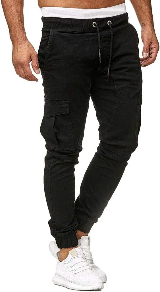 Cargo Trousers for Men Men Joggers Pants Loose Fit Men's Classic-Fit Expandable-Waist Flat-Front Pant Golf Joggers