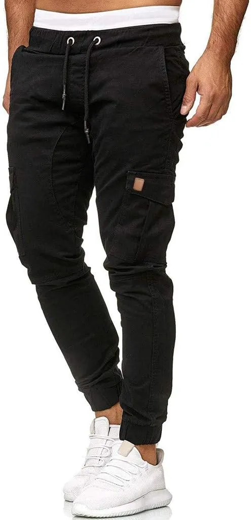 Cargo Trousers for Men Men Joggers Pants Loose Fit Men's Classic-Fit Expandable-Waist Flat-Front Pant Golf Joggers