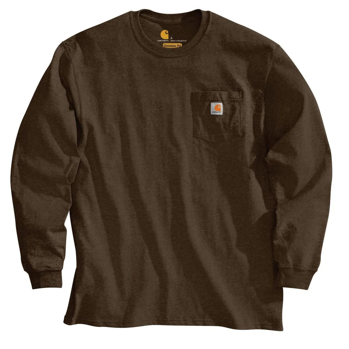 Carhartt Men's Dark Brown Workwear Pocket Long Sleeve T-Shirt