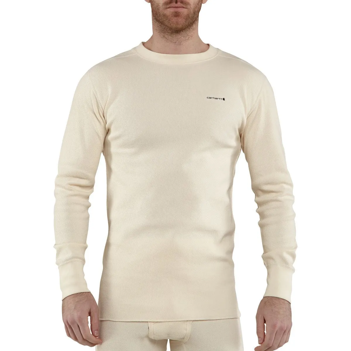 Carhartt Men's Natural Base Force Cotton Super Cold Weather Crew