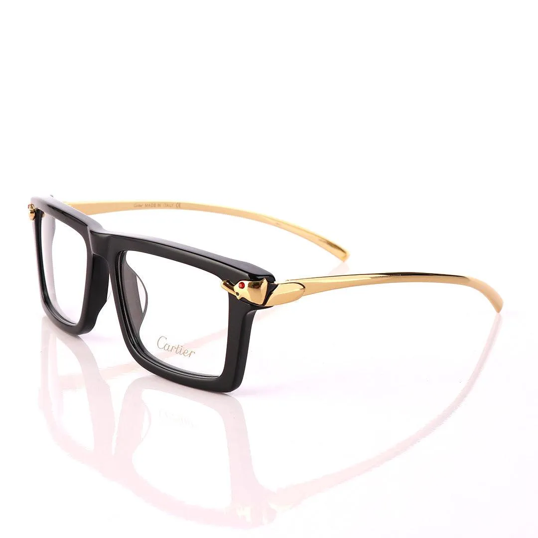 Cartier Gold Vintage Metal Frame Panthère Sunglasses