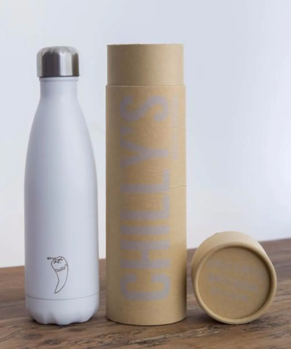CHILLY // MATT WHITE WATER BOTTLE - 12H HOT / 24H COLD