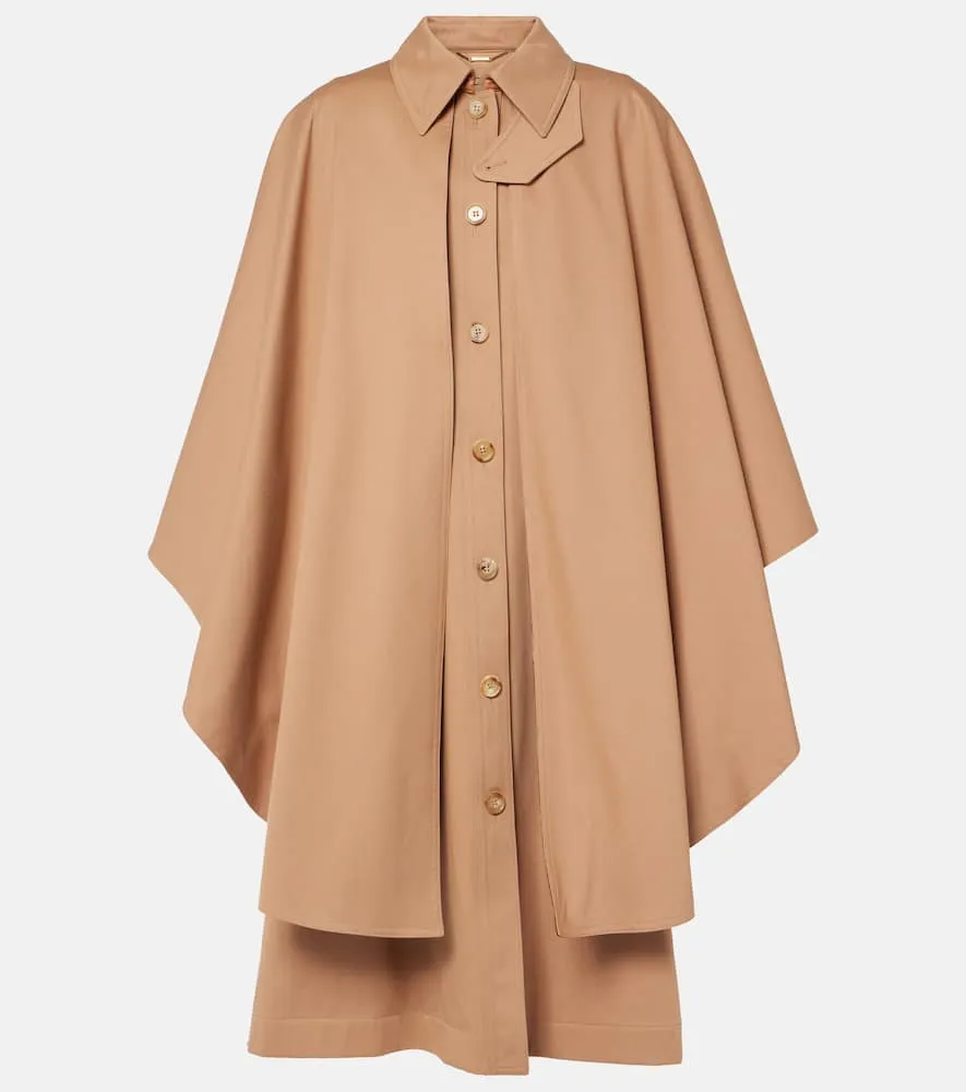 Chloe Cotton gabardine cape