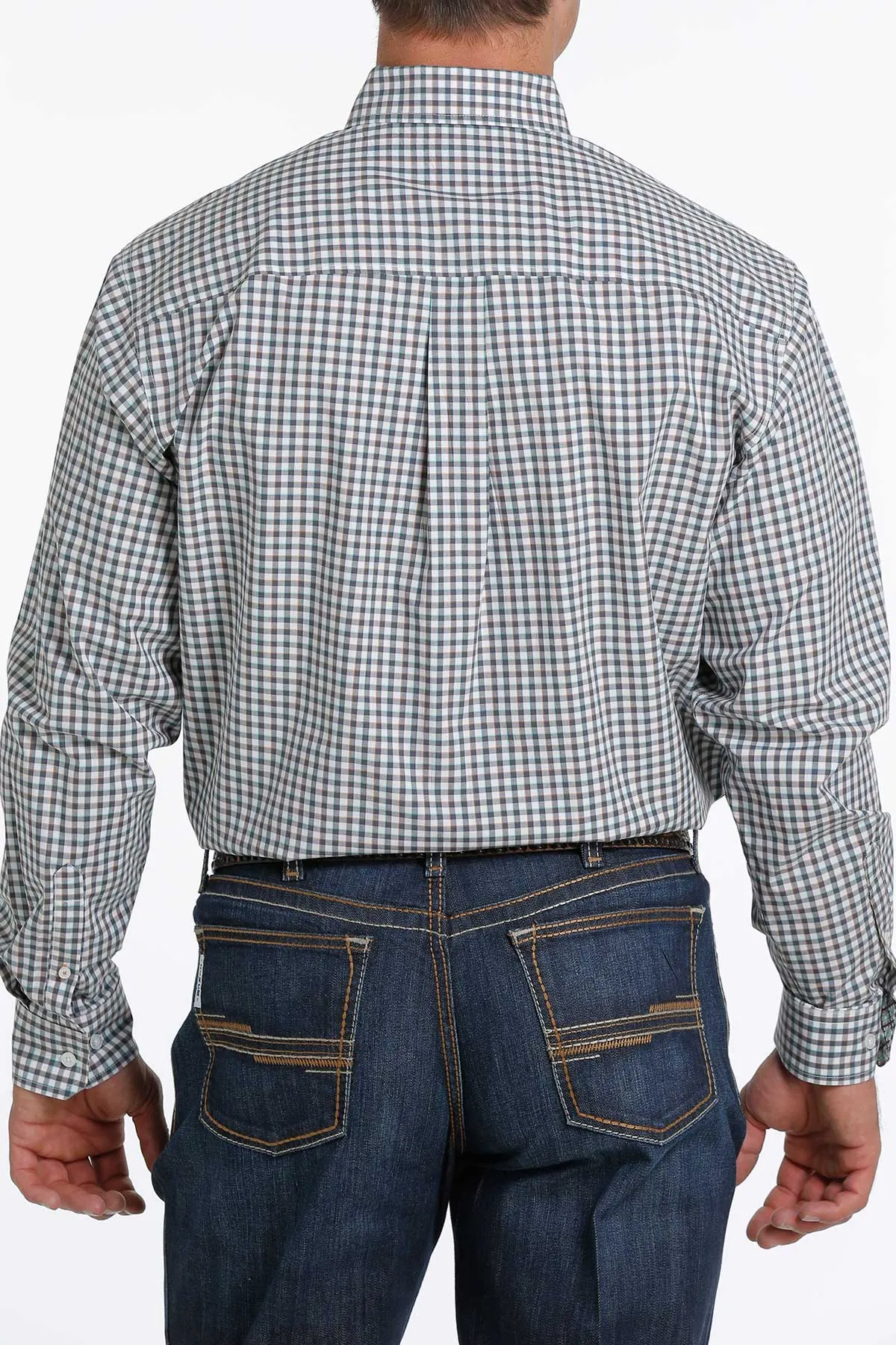 Cinch Men's Grey Check Plaid Shirt