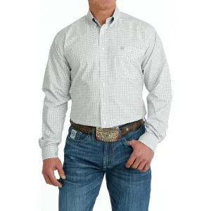 Cinch Men's White and Blue Plaid Western Shirt