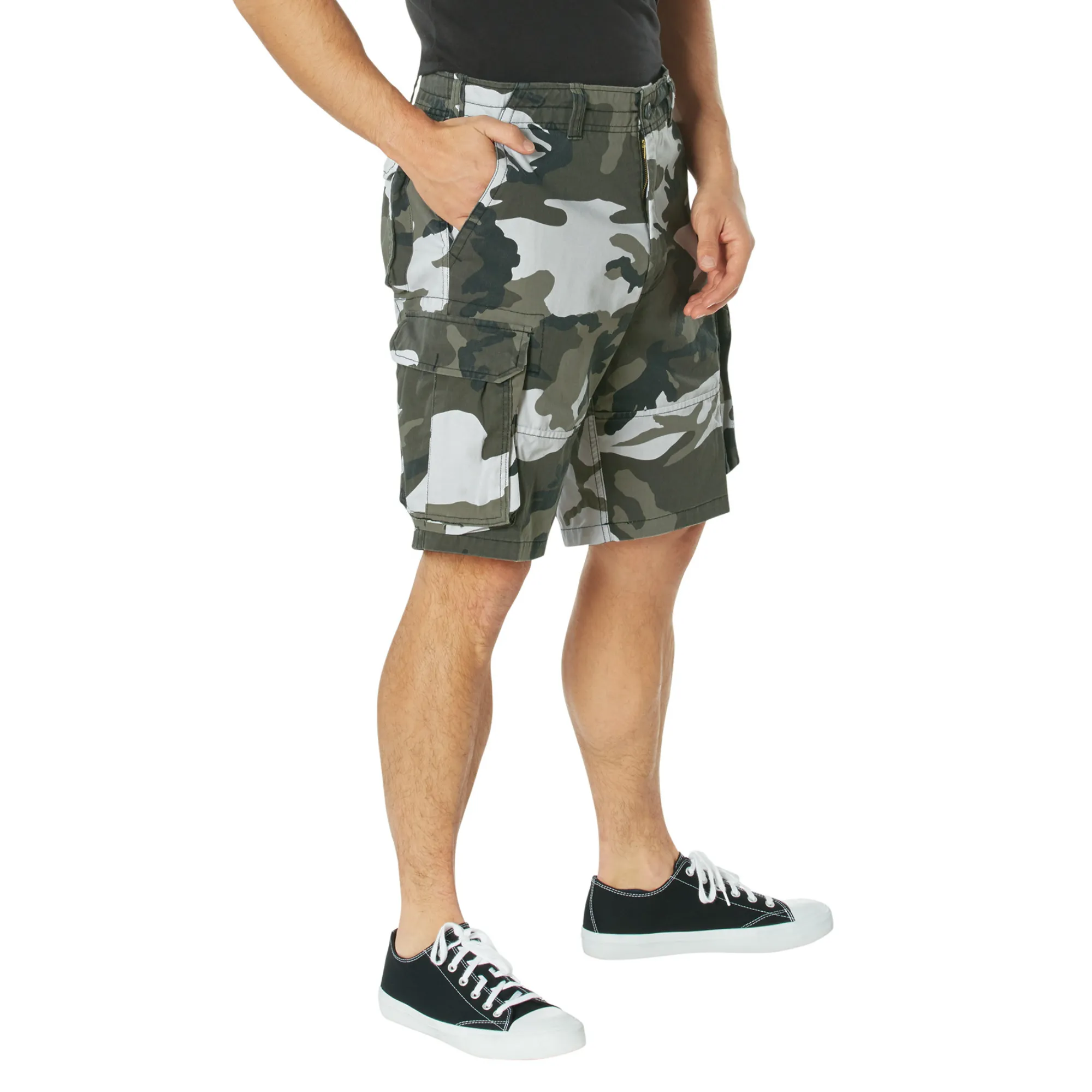 City Camouflage  - Tactical Vintage Paratrooper BDU Cargo Shorts - Poly Cotton - Zipper Fly