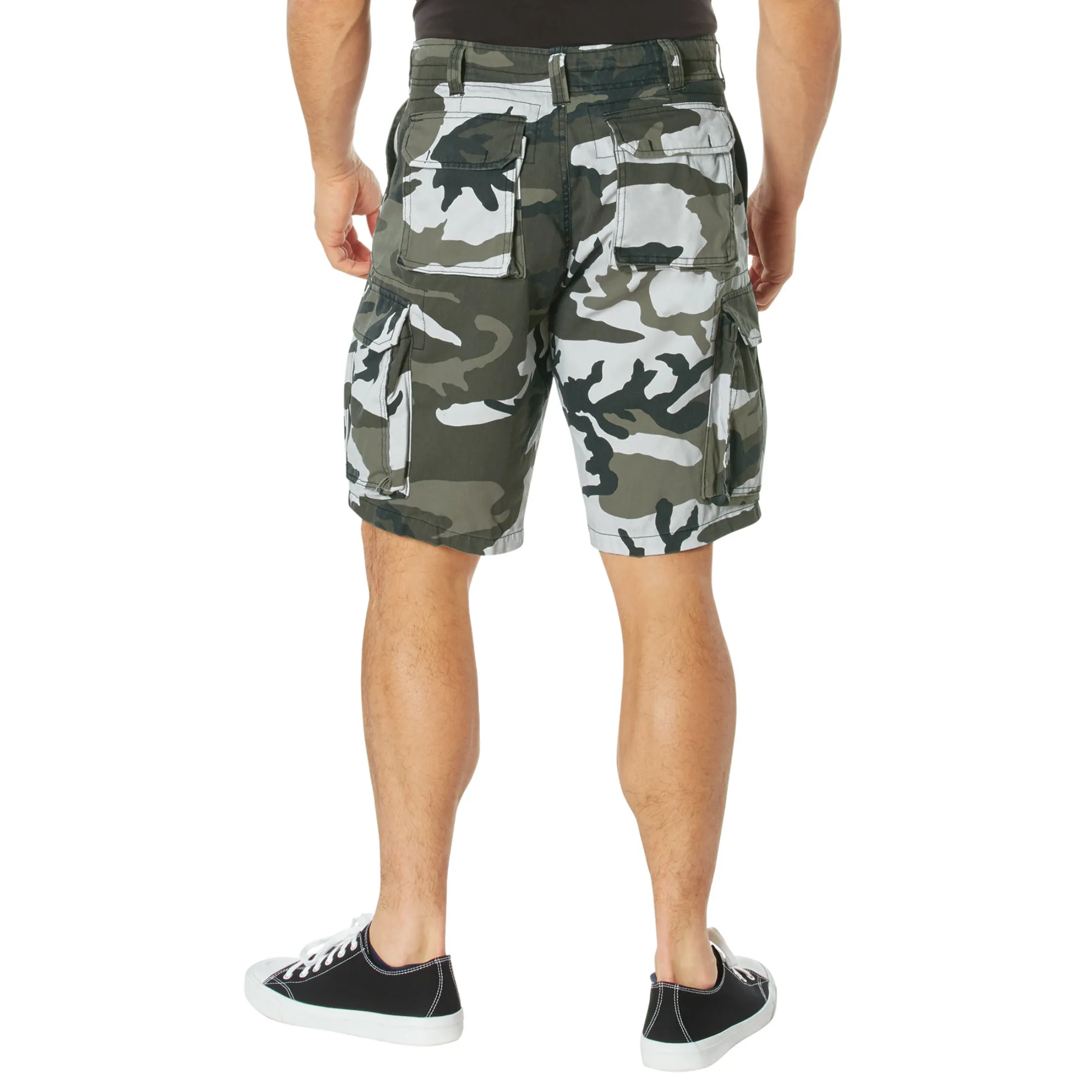 City Camouflage  - Tactical Vintage Paratrooper BDU Cargo Shorts - Poly Cotton - Zipper Fly