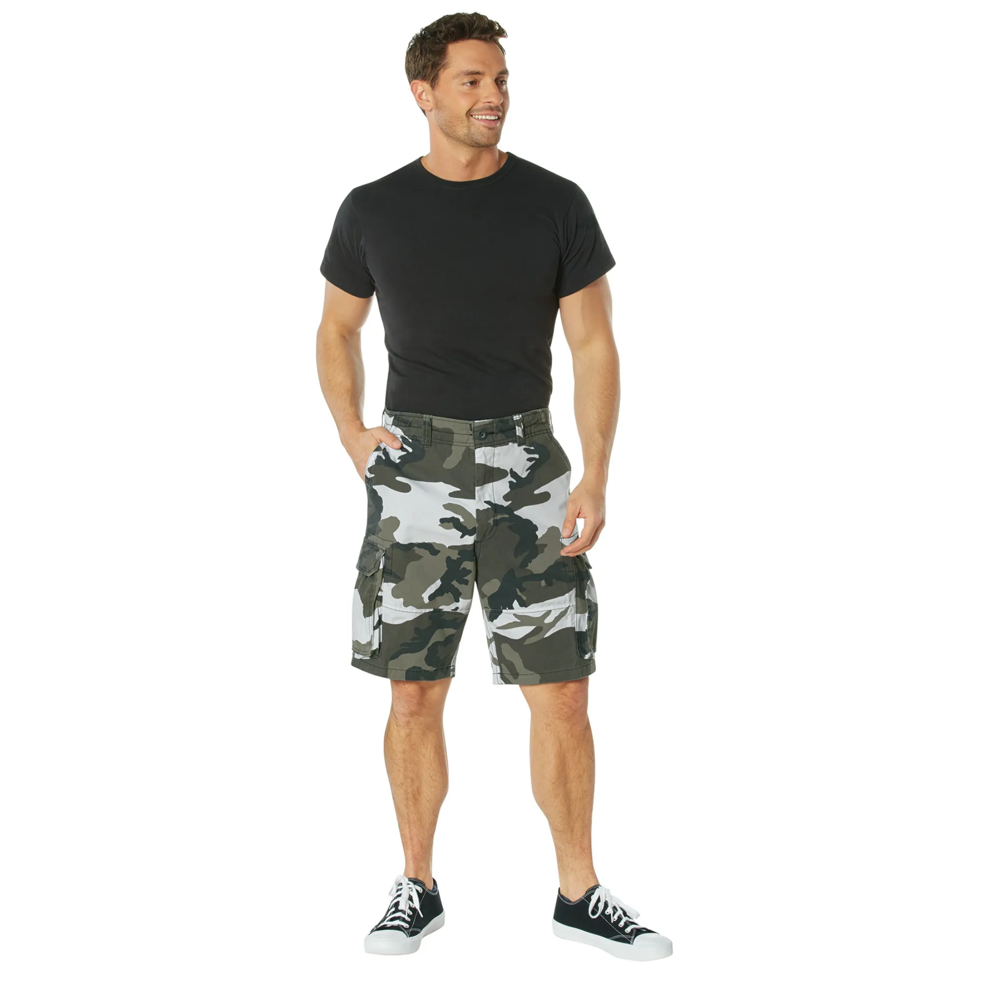 City Camouflage  - Tactical Vintage Paratrooper BDU Cargo Shorts - Poly Cotton - Zipper Fly