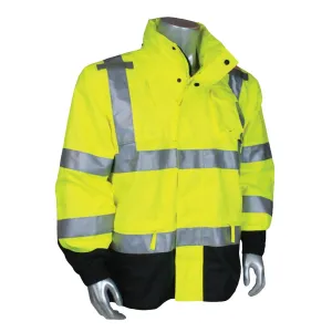 Class 3 Rip Stop Rain Jacket - Lime - 3XL