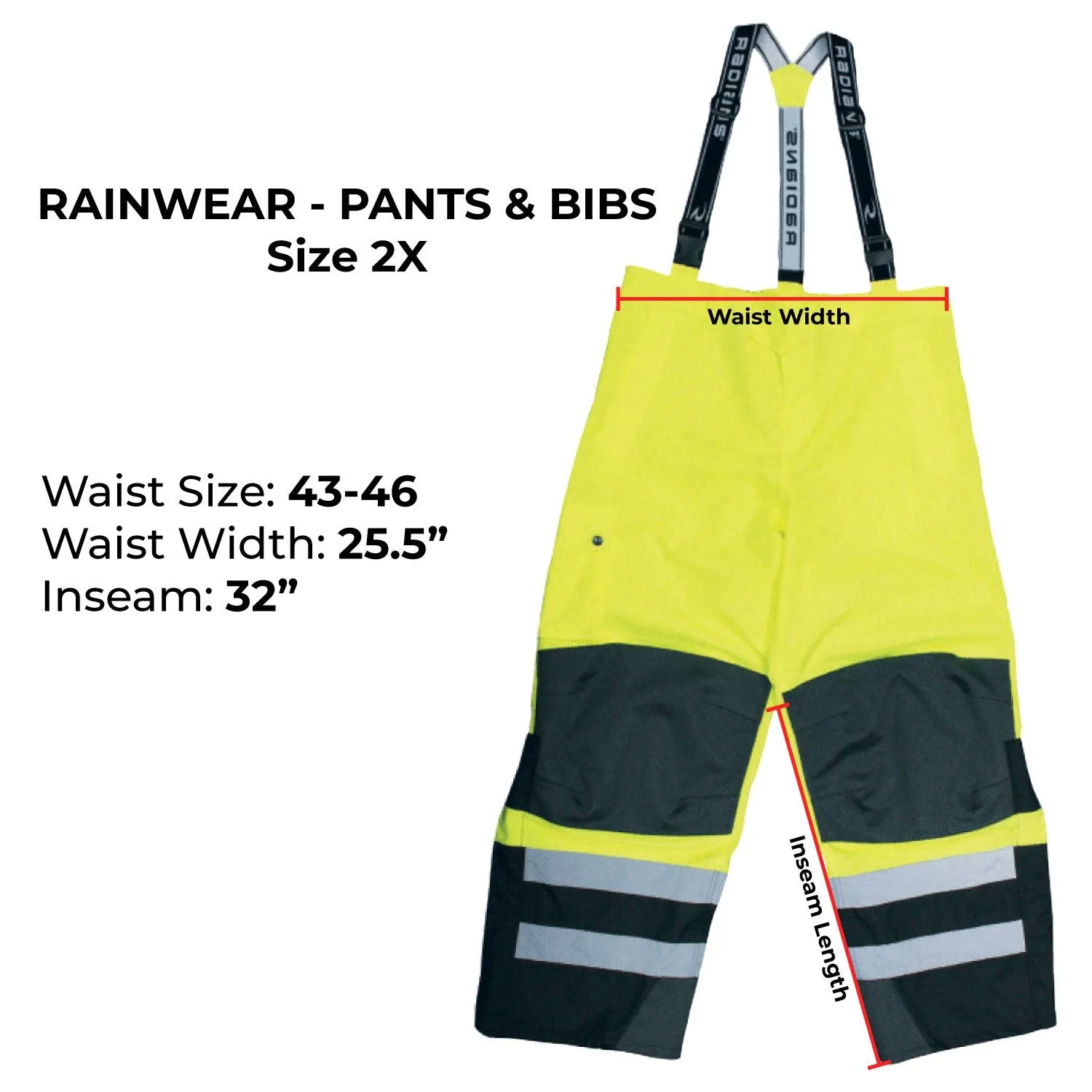 Class E Rip Stop Rain Pants - Lime - 2XL