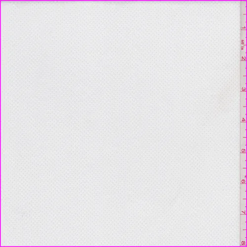 Cloud White Fleece Back Stretch Mesh Fabric